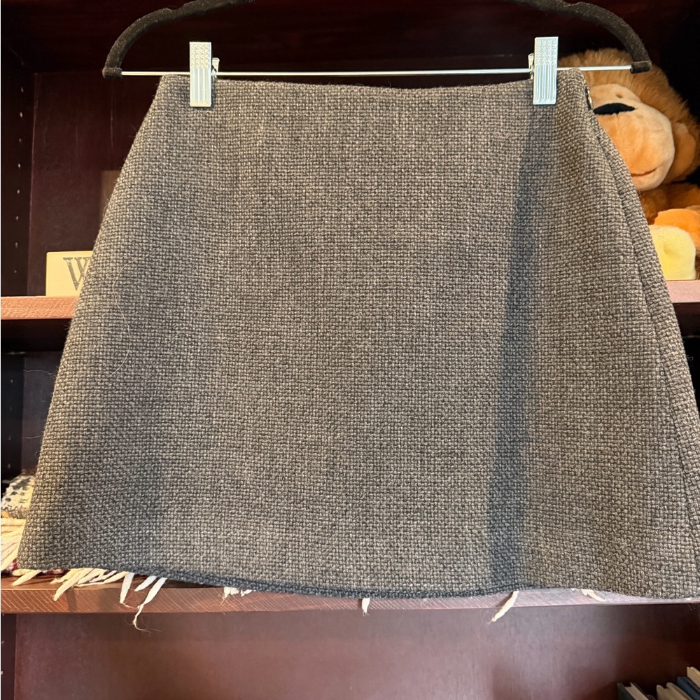 Theory Textured Blue Mini Skirt